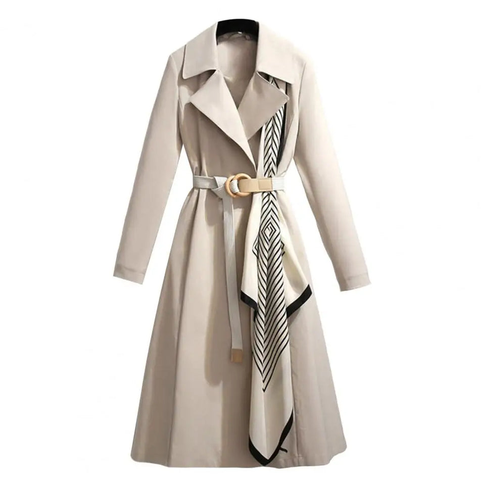 Women Elegant Trench Coats New Spring Autumn Turn-down Collar Korean Windbreaker Jacket Women Mid-Length Outwear chaqueta mujer