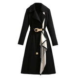 Women Elegant Trench Coats New Spring Autumn Turn-down Collar Korean Windbreaker Jacket Women Mid-Length Outwear chaqueta mujer