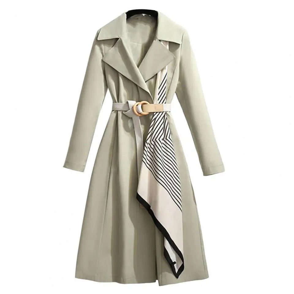 Women Elegant Trench Coats New Spring Autumn Turn-down Collar Korean Windbreaker Jacket Women Mid-Length Outwear chaqueta mujer