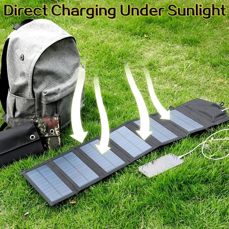 6-Fold 800W Portable Solar Panels Foldable Solar Panel Charger USB 5V DC Full Time Power Solar Panel Mobile Power Supply