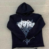 Y2k Spider Print Hoodies Women Men Hip Hop Pullover Long Sleeve Jacket Coats Fall Winter Harajuku Casual Loose Hooded Sweatshirt